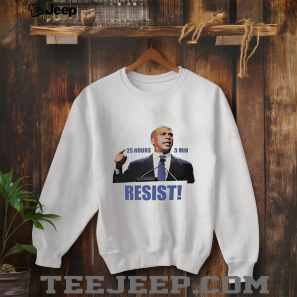 Cory Booker 25 hours 5 min resist shirt