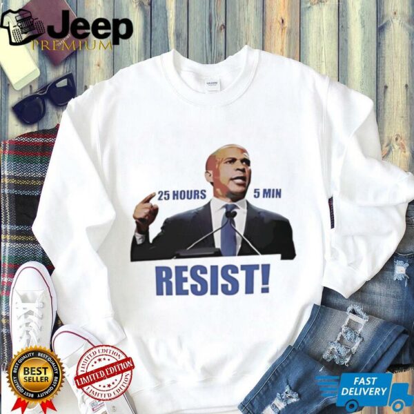 Cory Booker 25 hours 5 min resist shirt