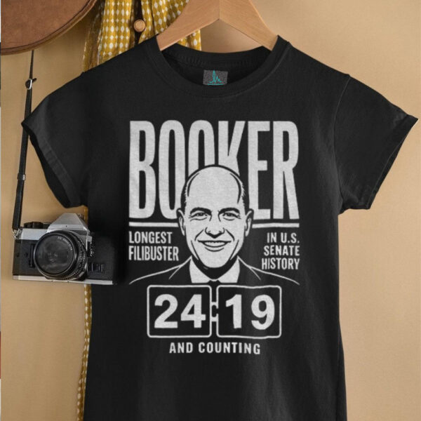 Cory Booker longest Filibuster in US Senate history 24 19 and counting shirt