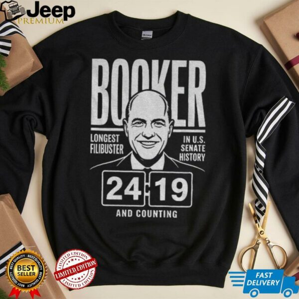 Cory Booker longest Filibuster in US Senate history 24 19 and counting shirt