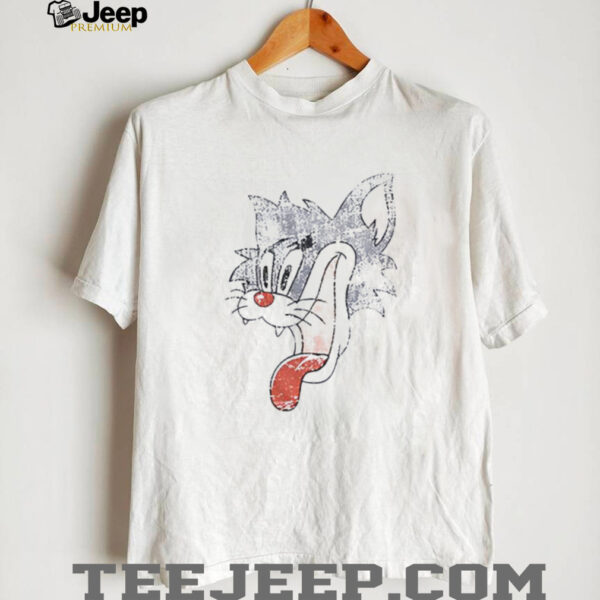 Crazy Cat Smiling Psycho Ringer shirt