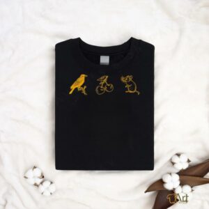 Crow Cherry Mouse t shirt black