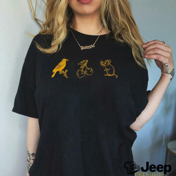 Crow Cherry Mouse t shirt black