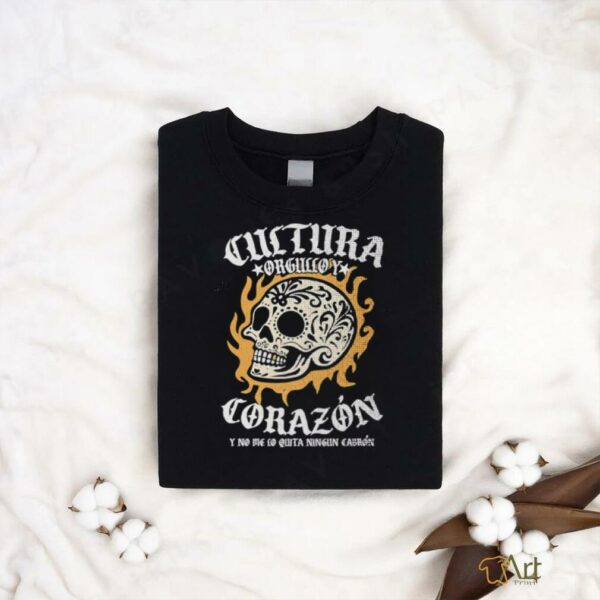 Cultura Orgullo Y Corazon Raza skull shirt