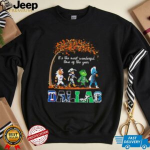 Dallas Sports Teams Mascots & Beatles Abbey Road “It’s The Most Wonderful Time Of The Year” Shirt – Rowdy & Classic Holiday Music