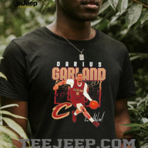 Darius Garland Cleveland Cavaliers Shattered Signature T Shirt0