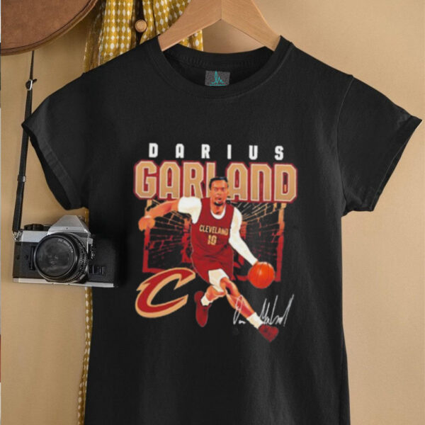 Darius Garland Cleveland Cavaliers Shattered Signature T Shirt