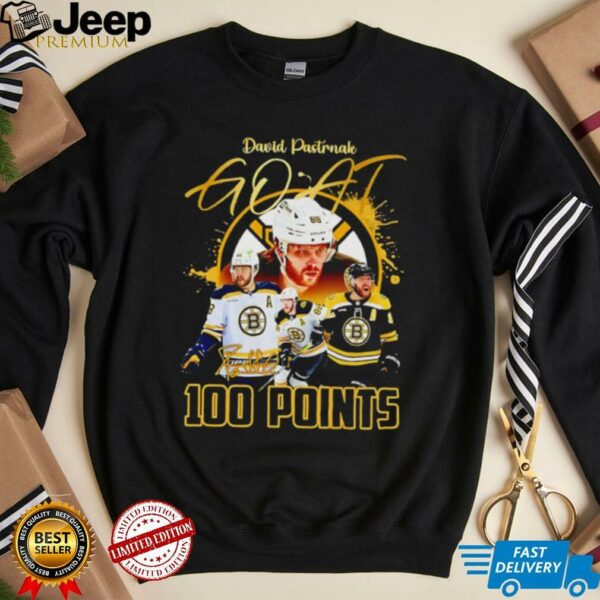 David Pastrnak Goat 100 points shirt
