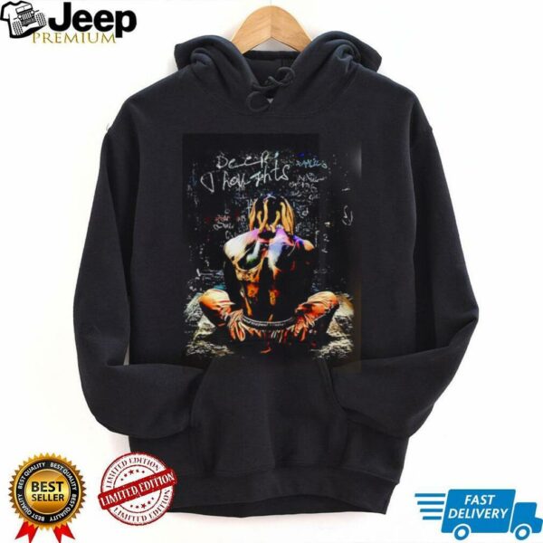 Deep Thoughts Graffiti Artistic Skull Back Dark Aesthetic Streetwear Shirt