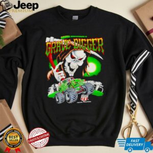 Dennis Anderson’s grave digger skeleton shirt