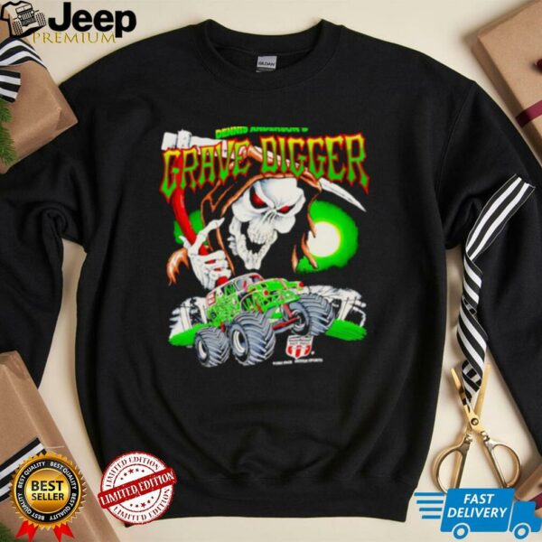 Dennis Anderson’s grave digger skeleton shirt