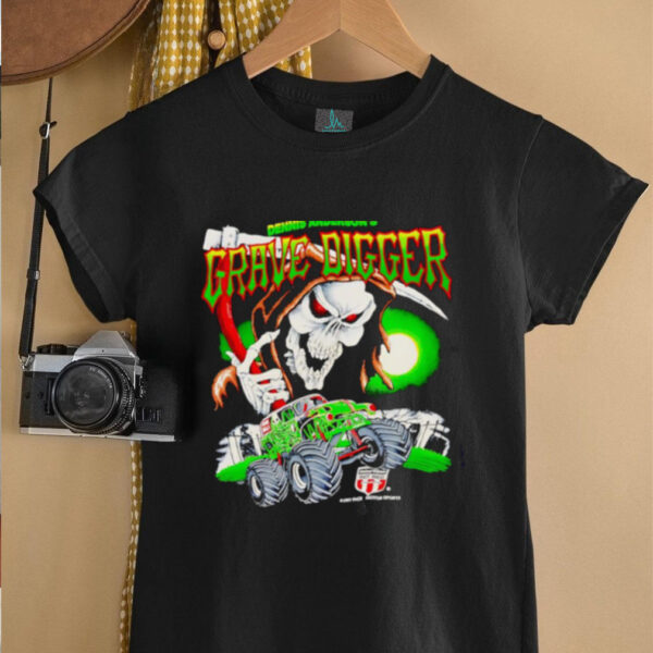 Dennis Anderson’s grave digger skeleton shirt