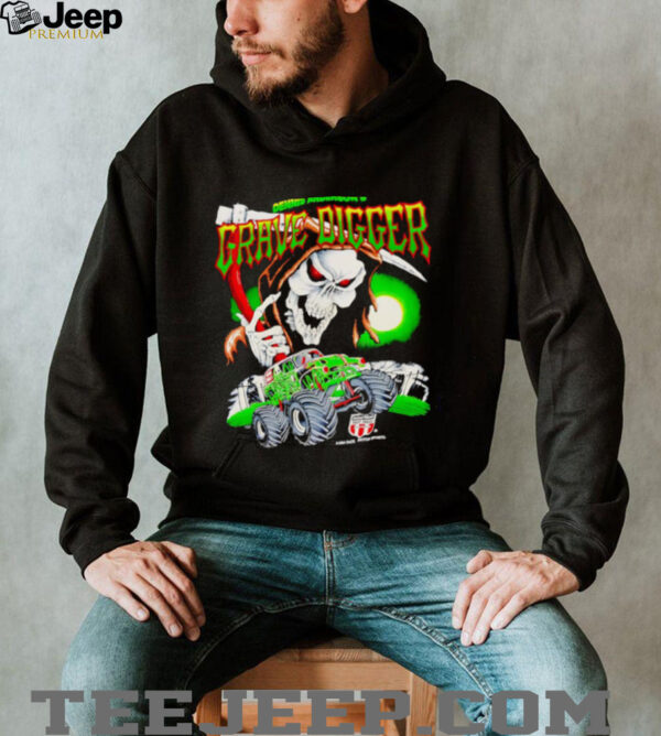 Dennis Anderson’s grave digger skeleton shirt