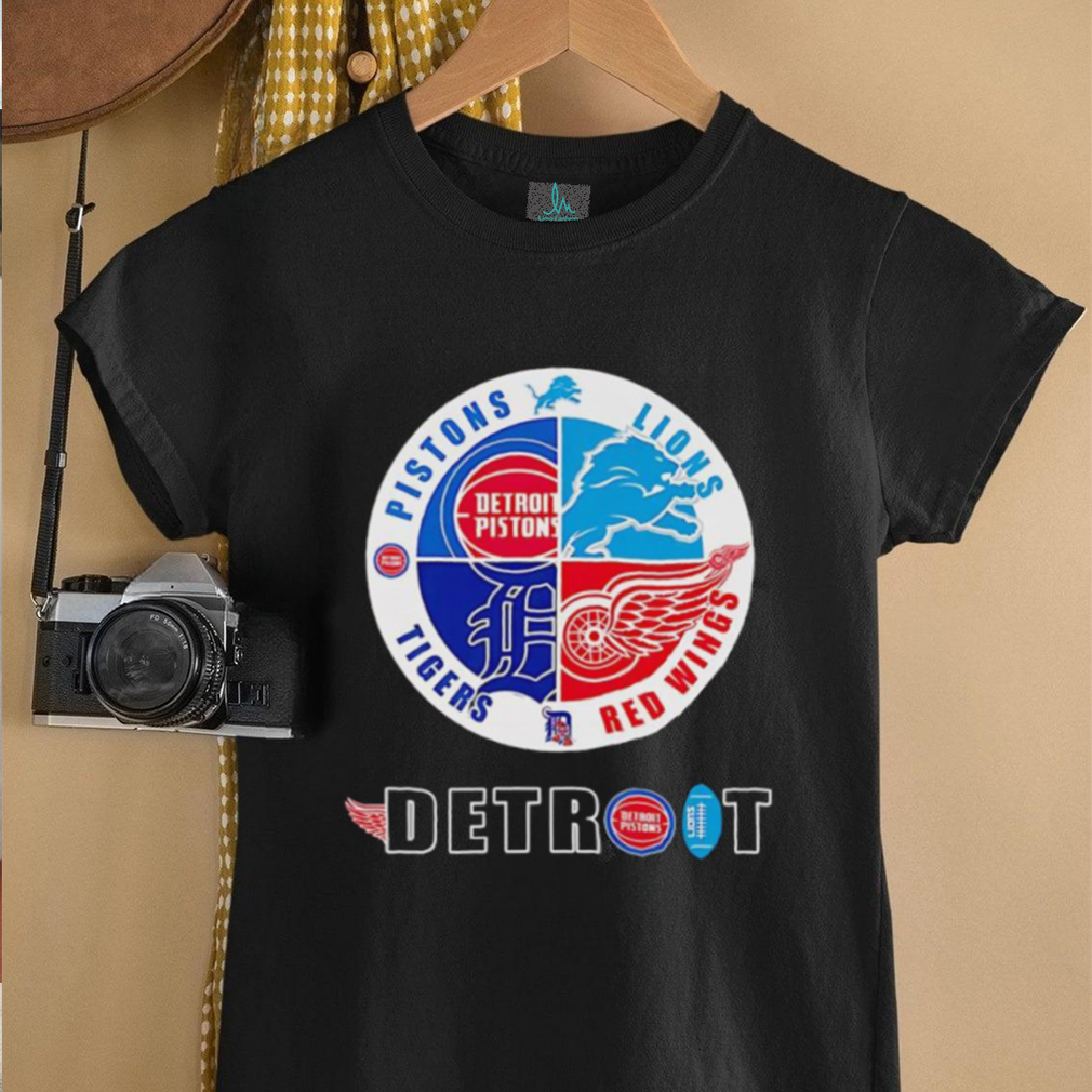 Detroit Pistons Lions Tigers and Red Wings logo shirt Detroit Pistons Lions Tigers and Red Wings logo shirt