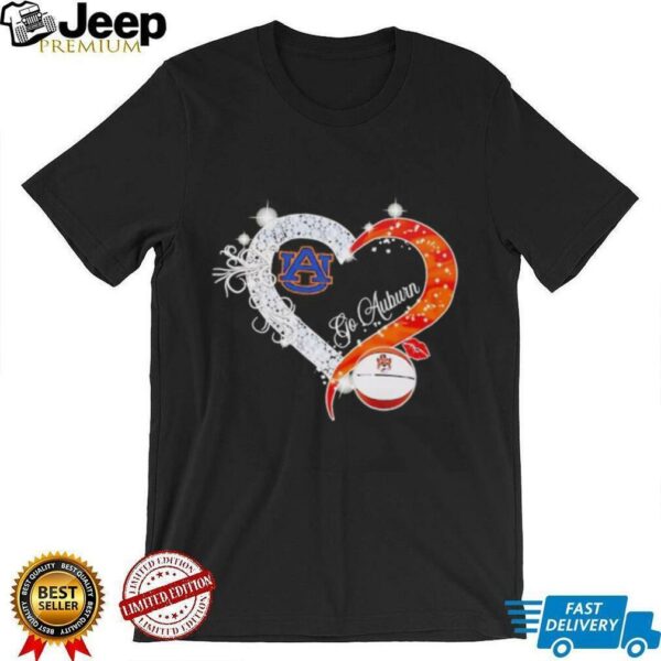Diamond heart go Auburn Tigers basketball shirt