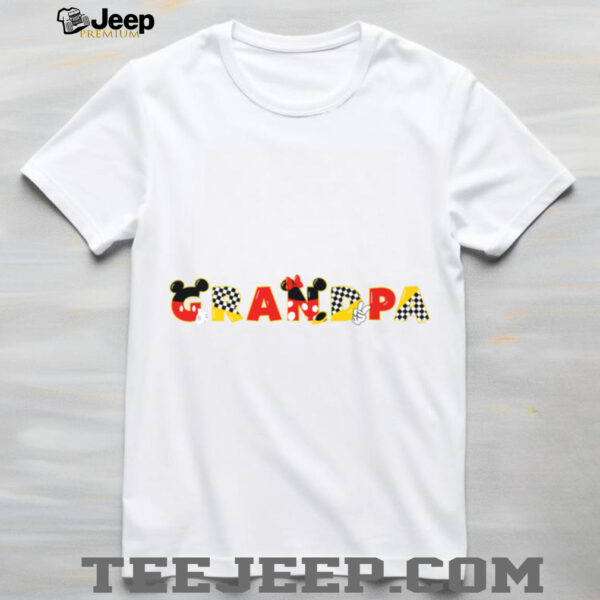 Disney Mickey & Minnie Grandpa Gift Family Trip Vacation Shirt