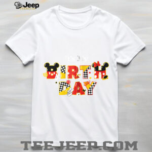 Disney Mickey & Minnie It's My Birthday Big Letters Party Shirt
