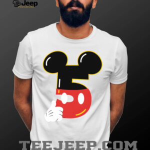 Disney Mickey Numbers _5_ Fifth 5th Birthday Party Gift Shirt