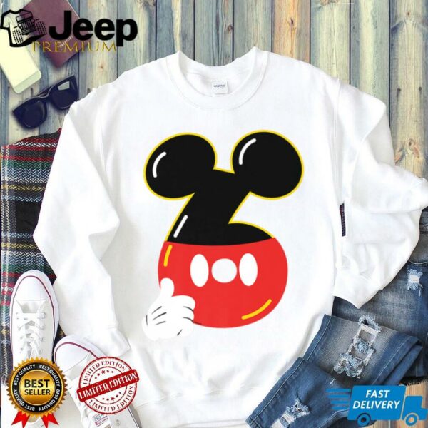 Disney Mickey Numbers _6_ Sixth 6th Birthday Party Gift  Shirt