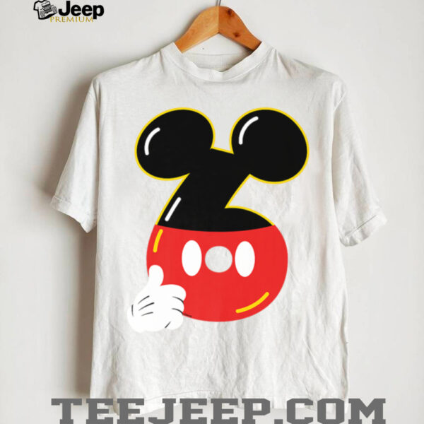 Disney Mickey Numbers _6_ Sixth 6th Birthday Party Gift  Shirt