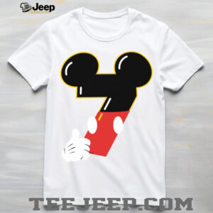 Disney Mickey Numbers _7_ Seventh 7th Birthday Party Giftshirt