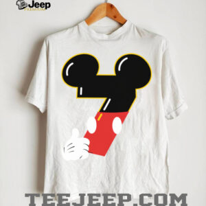 Disney Mickey Numbers _7_ Seventh 7th Birthday Party Giftshirt