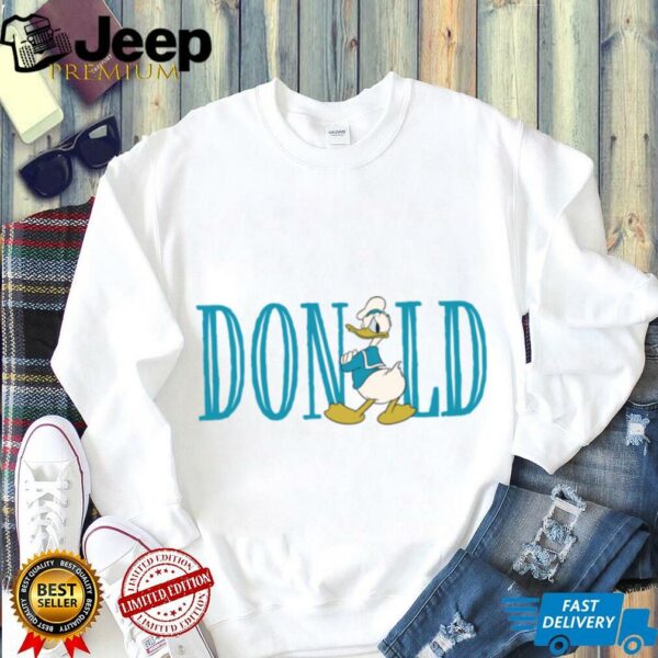 Disney Mickey and Friends Donald Duck Lettering Classic Shirt