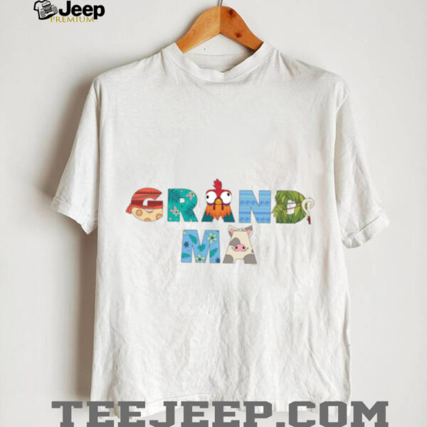 Disney Moana Big Letters Grandma Gift Family Trip Vacation Shirt