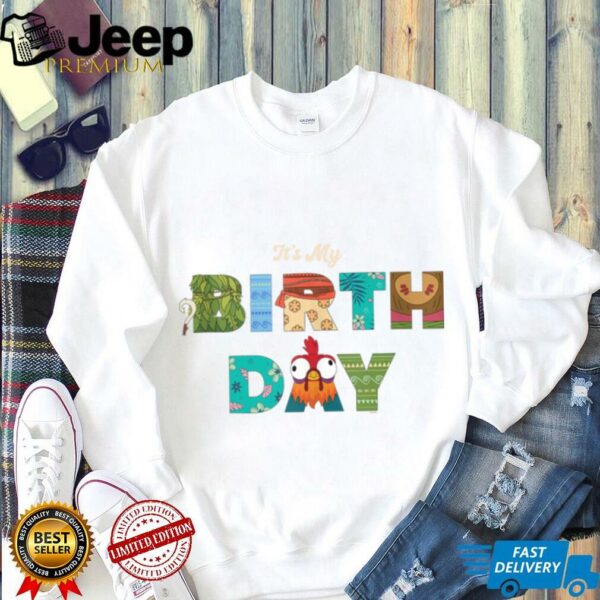 Disney Moana Big Letters It’s My Birthday Party Shirt