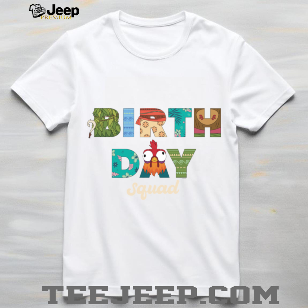 Disney Moana Big Letters _Birthday Squad_ Birthday Party Shirt Disney Moana Big Letters _Birthday Squad_ Birthday Party Shirt