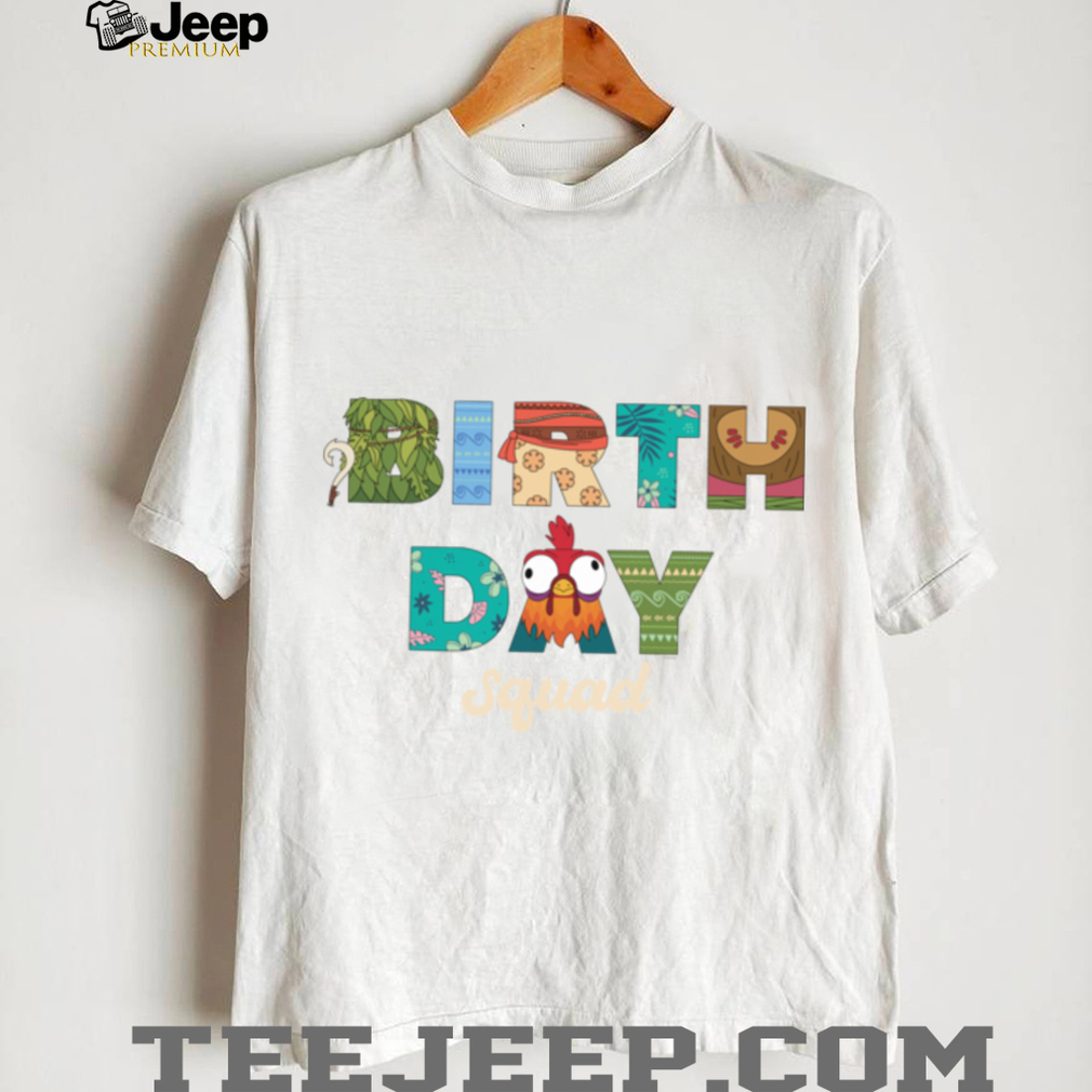 Disney Moana Big Letters _Birthday Squad_ Birthday Party Shirt Disney Moana Big Letters _Birthday Squad_ Birthday Party Shirt