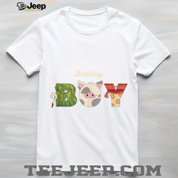 Disney Moana Letters Birthday Boy Birthday Party Shirt
