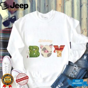 Disney Moana Letters Birthday Boy Birthday Party Shirt