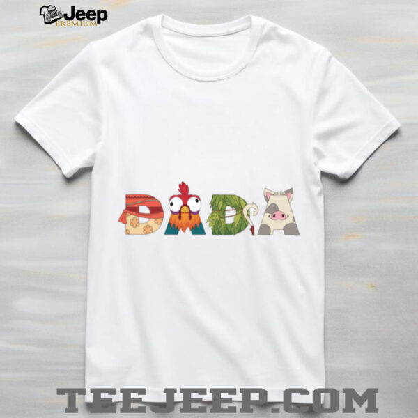 Disney Moana Letters Dada Father’s Day Birthday Gift Shirt
