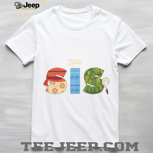 Disney Moana Letters Little Sis Family Trip Vacation Shirt