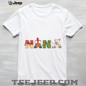 Disney Moana Letters Nana Grandma Gift Family Trip Vacation Shirt