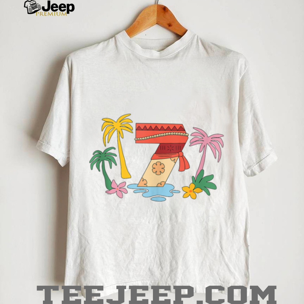 Disney Moana Numbers 7 Seventh 7th Birthday Party Gift Shirt Disney Moana Numbers 7 Seventh 7th Birthday Party Gift Shirt