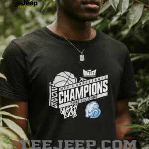 Drake Bulldogs 2025 Missouri Valley Mens Basketball Tournament Champions Shirt5