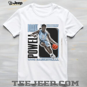 Drake Powell UNC basketball cartoon shirt3