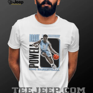 Drake Powell UNC basketball cartoon shirt4