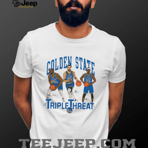 Draymond Green, Steph Curry and Jimmy Butler III Golden State Triple Threat signature shirt