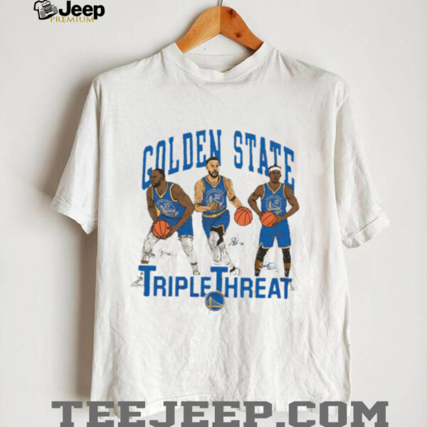 Draymond Green, Steph Curry and Jimmy Butler III Golden State Triple Threat signature shirt