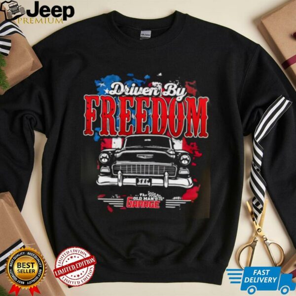 Driven By Freedom Car graphic retro shirt