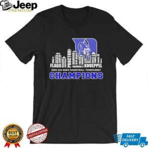 Duke Blue Devils 2025 ACC Men Basketball Tournament Champions name skyline city shirt2