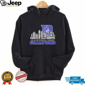 Duke Blue Devils 2025 ACC Men Basketball Tournament Champions name skyline city shirt4
