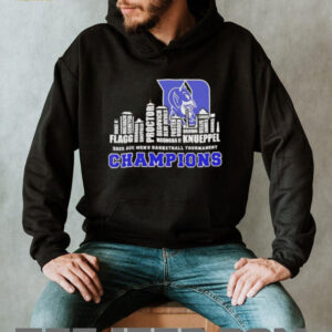 Duke Blue Devils 2025 ACC Men Basketball Tournament Champions name skyline city shirt5
