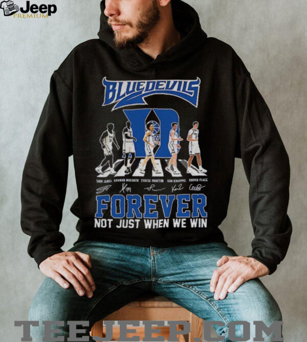Duke Blue Devils forever not just when we win signatures Abbey Road shirt