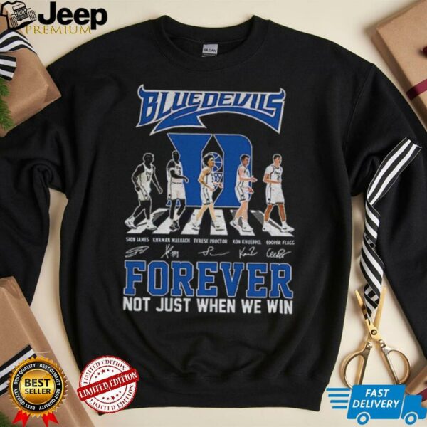 Duke Blue Devils forever not just when we win signatures Abbey Road shirt