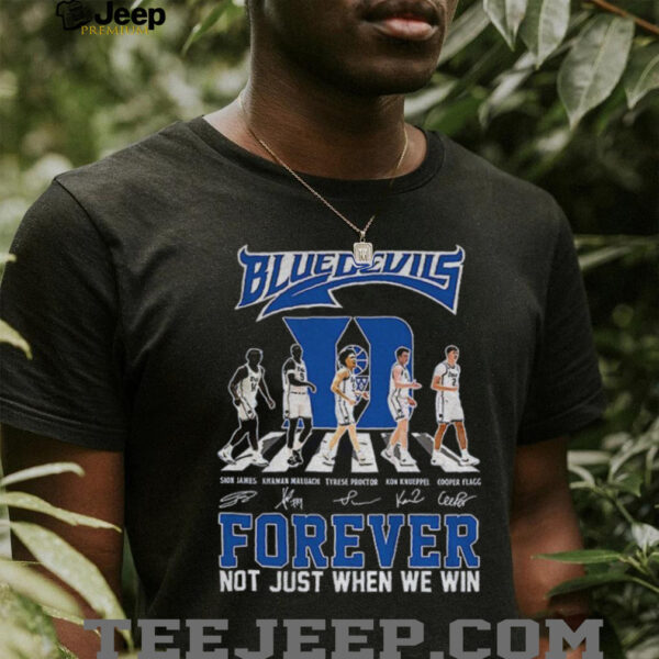 Duke Blue Devils forever not just when we win signatures Abbey Road shirt