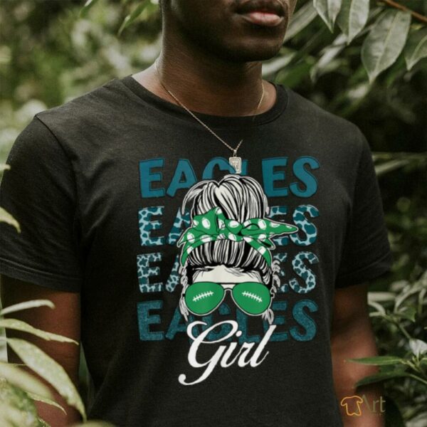 Eagles Girl Messy Bun For Men Women Girls Boys Kids T Shirt